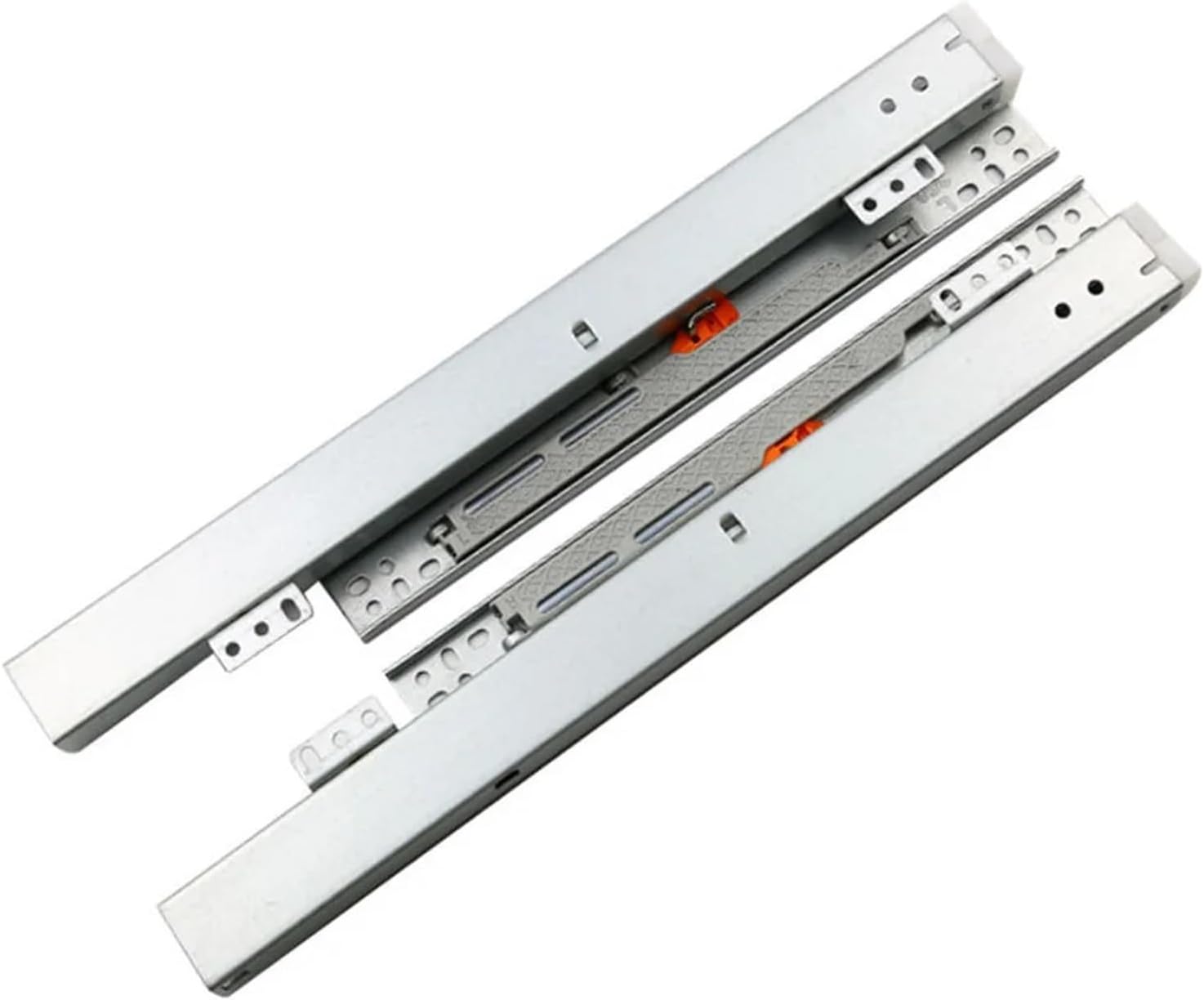Drawer Slides Bottom Mounting Watch Showcase Slide Bread Cabinet Cushioning Damping Guide Three Rails(500mm)