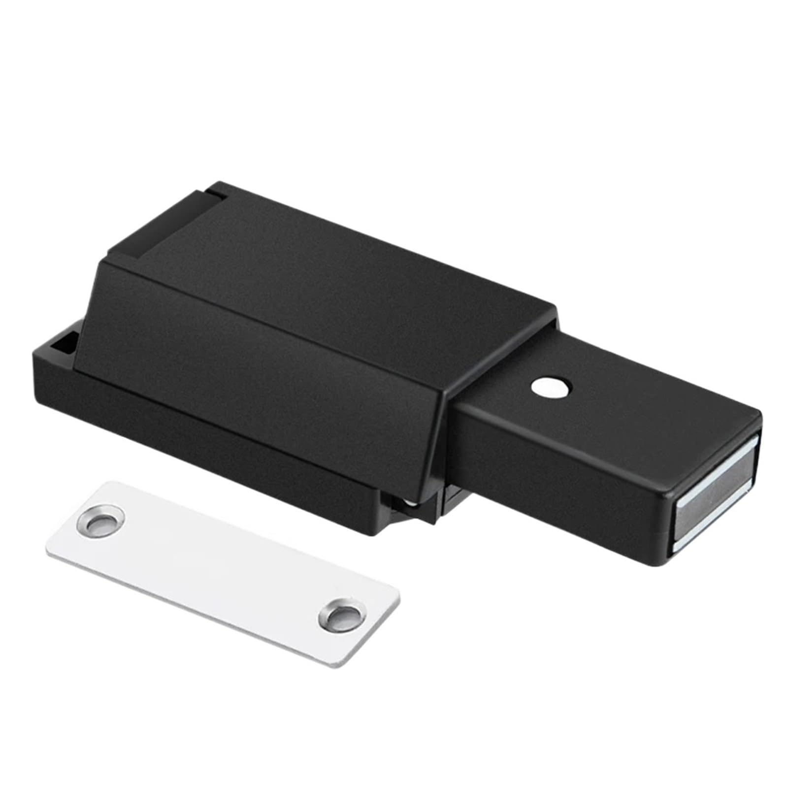 10 Stück Magnet-Schranktür-Türsteher, unsichtbare Möbel-Türstopper, robuste Schränke, Push-Magnetschließer, Stopper, Hardware-Zubehör(ABS Material-Black)
