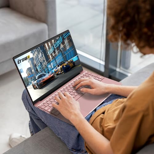 Image of 15.6 inch Laptop Computer, N95 Processor (4C4T, 1.7-3.4GHz) Gaming Laptop 16GB RAM 512GB PCIe SSD, FHD Display, Backlit Keyboard, Fingerprint Unlock, Students Business Laptop PC Win11 Pro OS,Rose Gold