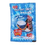 Hecha de polímero súper absorbente no tóxico y desarrollada específicamente para imitar la nieve real. 8 g por paquete, hacen alrededor de 3 o 4 tazas de nieve.
