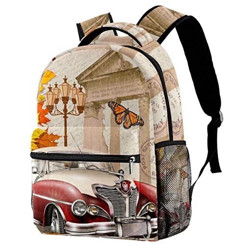 Sac à dos classique léger Rome Vintage Car dos soulagé
