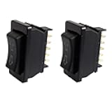 2 X 5 Pin Universal Car Power Window Switch UP/Down Control Lift RV Slide Out Momentary Rocker Switch 12V 20A (no Backlight)