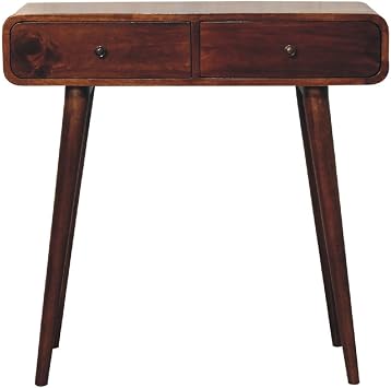 Artisan Furniture Solid Wood Chestnut Curved Hallway Table