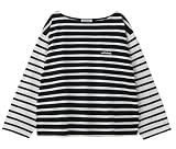 [ミルクフェド] ストライプドロングスリーブトップ STRIPED L/S TOP 103253013007 BLACK ONE SIZE