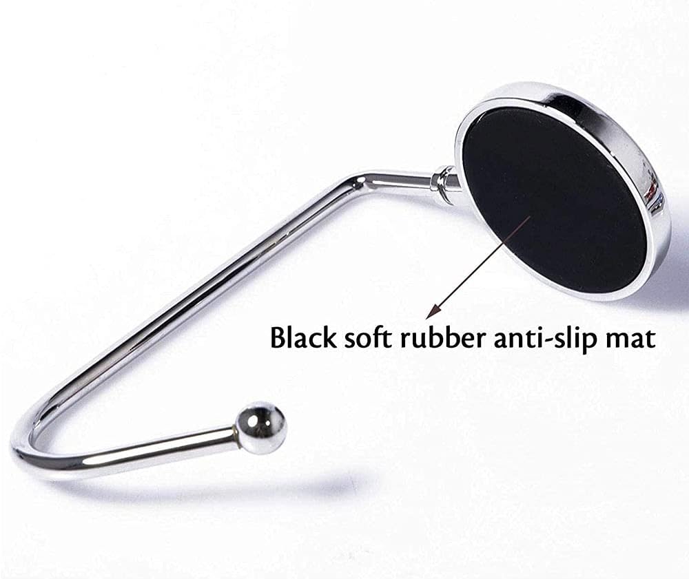 5 Pack Purse Hook Hanger, Metal Hook Long Handbag Hanger for Table Desk,Portable Bag Holder Under Counter Handbags Hook for Women Girl