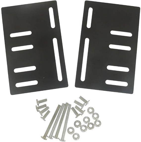 Tech Team #00913 Headboard Adapter Modification Plates, for King and Queen Size Bed Frames, 2 Pieces, Hardware Included