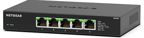 NETGEAR (MS305) Switch 2.5 Gigabit| 5 Ports Multi-Gigabit…