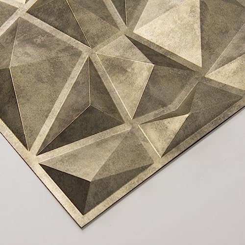 Art3d Dekoracyjne panele ścienne 3D w diamentowym wzornictwie, 30 x 30 cm, antyczne złoto (33 szt.), A10315AG