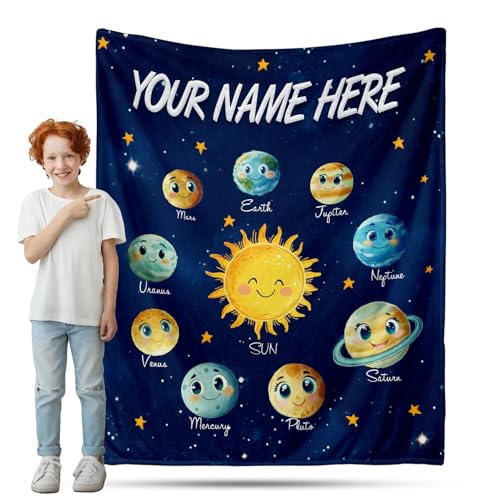 Ship Next Day, Personalized Baby Blanket for Boys Girls - Printed in USA, Custom Baby Blanket with Name Super Soft Plush Flannel, Easter Christmas Brithday Gifts for Baby Shower Kids Toddlers Newborn