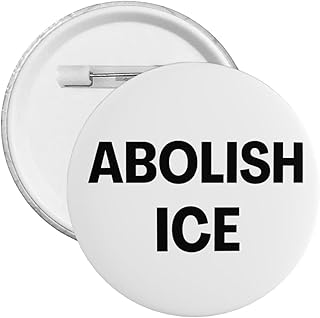 Abolish Ice Retro Anti Ice Round Brooch Badge Pin Vintage Logo