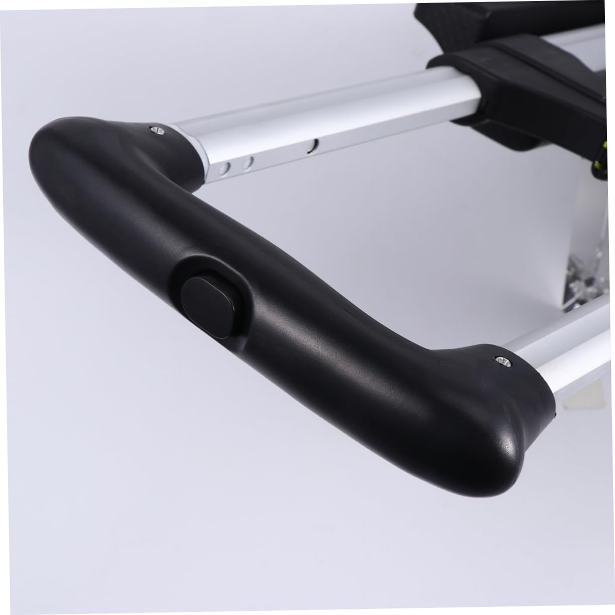 1pc Folding Aluminum Alloy Hand Cart Heavy Storage Box Portable Trolley for Groceries Office Supplies and Daily Life Black Thicken Mute for Two Rounds
