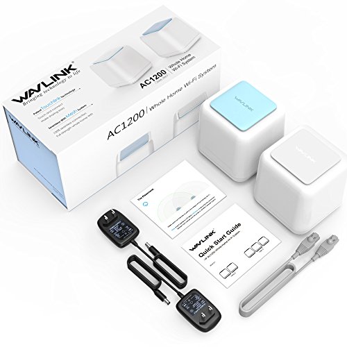 Mesh Wifi Router,Dual Band Ac1200 Whole Home Mesh Wifi System With Touchlink Function, Router & Extender Replacement Covers Up To 4,500 Sq. Ft, 2-Pack Includes 1 Wifi Router & 1 Wifi Extenders #TOP7