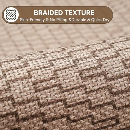 YDKGL Bathroom Rugs Mat 24x35, Non Slip Ultra Thin Bath Mat Quick Dry Absorbent Washable Half Round Bath Mats for Bathroom Floor Rubber Backed Fit Under Door, Brown by YDKGL - Image 7