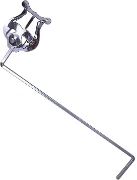3/4 Vertical Keys Euphonium Marching Clamp-on Lyre Metal Plating Sheet Music Clip 11Inch Length