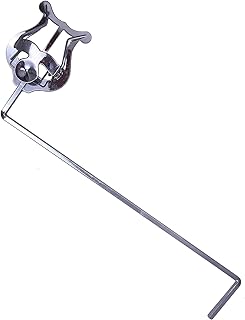 3/4 Vertical Keys Euphonium Marching Clamp-on Lyre Metal Plating Sheet Music Clip 11Inch Length