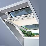 Original VELUX Hitzeschutz-Set Tag Sichtschutzrollo + Markise Hitzeschutzmarkise ROU 600 1086 / Beige passgenau für GGL GPL GHL GTL 606 608 / GGU GHU GTU GPU 606 608 // ROU 600 1086
