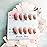 RikView Pink Press on Nails Medium Fake Nails Almond Acrylic Nails with Sequins 24 PCs/Set