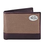 ZEP-PRO NCAA Georgia Tech Canvas Leather Concho Passcase Wallet, Olive