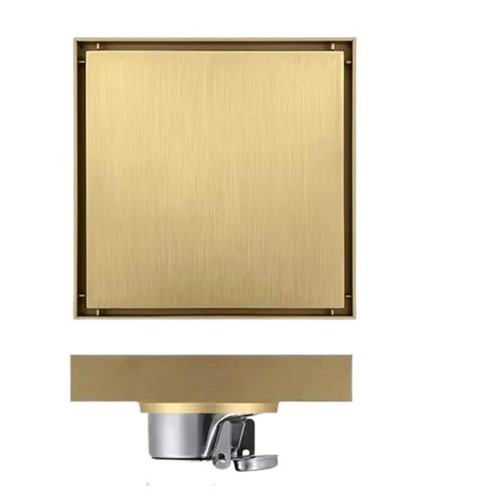 Desagüe de Suelo Desagüe de Suelo Invisible con Azulejos en el baño. Desagüe de Suelo de Acero Inoxidable 304 con Desodorante.(12cm X12cm Silver)