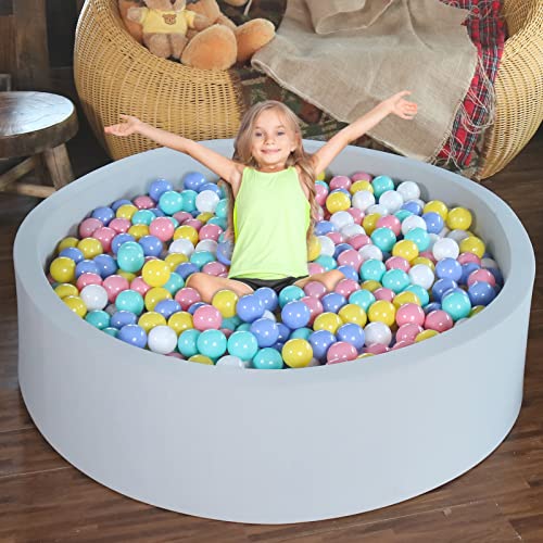 MODEREVE Ball Pit Balls 100 for Kids, 2.2\" Plastic Balls for Ball Pit, Crush Proof & Non Toxic Soft Plastic Balls for Chidren Play Tent Playpen