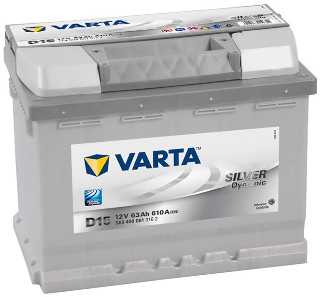 Varta Silver Dynamic D15 Batterie Voitures, 12 V 63Ah 610 Amps (En)
