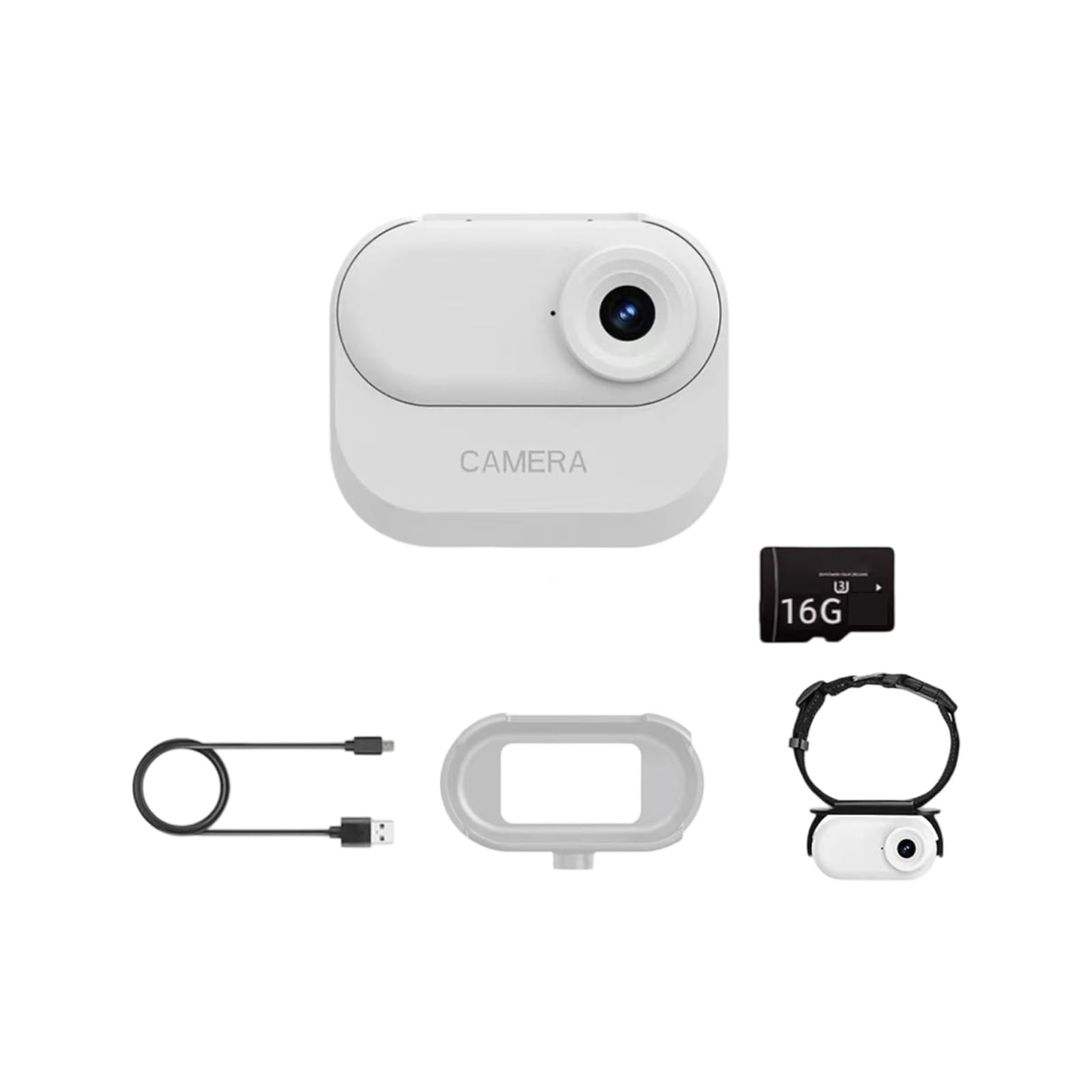 1080P Full 720P Animal Neckband Camera with Attractive Charging Wearable Device for Biking and Video Creation 128GB Storage Encompassed Adjustable Pet Camera