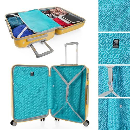 Luggage Sets - Suitcase Set of 2 pcs - Hard Shell Suitcase. Lightweight Hard Suitcase - Set with TSA Combination Lock - Set in Small Cabin Size and Medium, Yellow, Small, medium /4