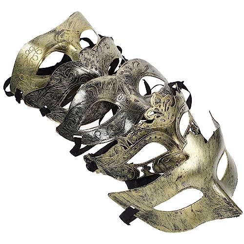 TOYANDONA 25pcs Retro Half Masquerade Creative Costume Party Props for Halloween Festivals for Dress up Photography and Themed Events