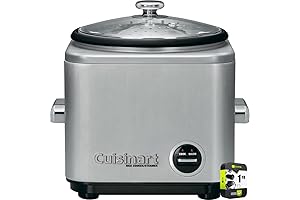 Cuisinart CRC-800P1 8-Cup Stainless Steel Rice Cooker & Steamer Bundle