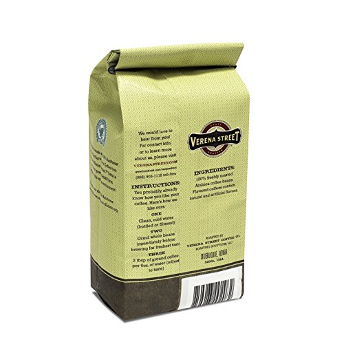 Verena Street 12 Ounce Ground Coffee, Light Medium Roast, Lock & Dam 11, Rainforest Alliance Certified Arabica Coffee #TOP2