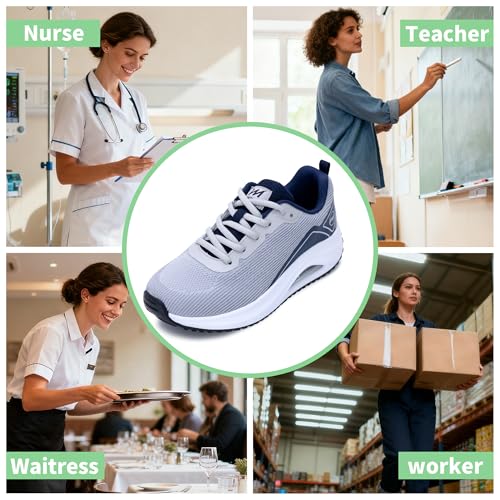 Image of RomenSi Womens Arch Support Walking Shoes Orthotic Fashion Sneakers Tennis Shoes for Plantar Fasciitis Pain Relief US 5.5-11