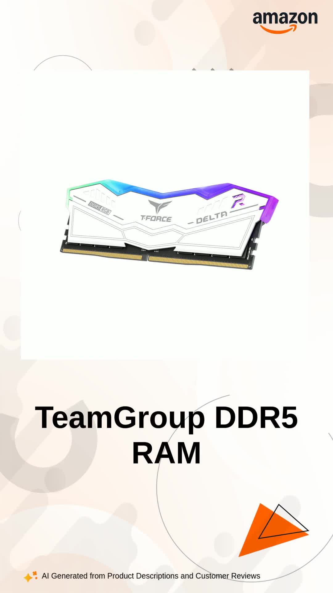TeamGroup T-Force Delta RGB 32GB DDR5 RAM Kit Desktop Gaming Memory