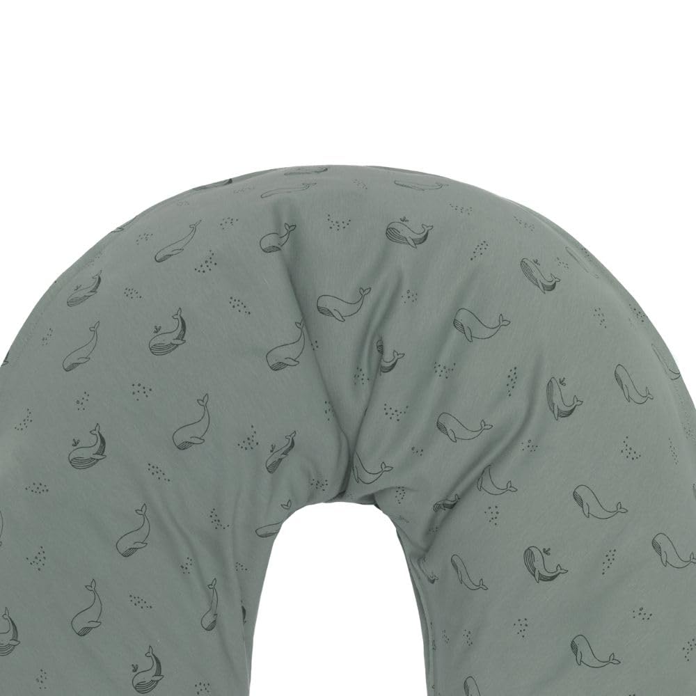 Fillikid Cuscino da allattamento 190 cm – con imbottitura in micro perle EPS e rivestimento in cotone (rimovibile e lavabile) – versatile come cuscino per gravidanza, allattamento e conservazione