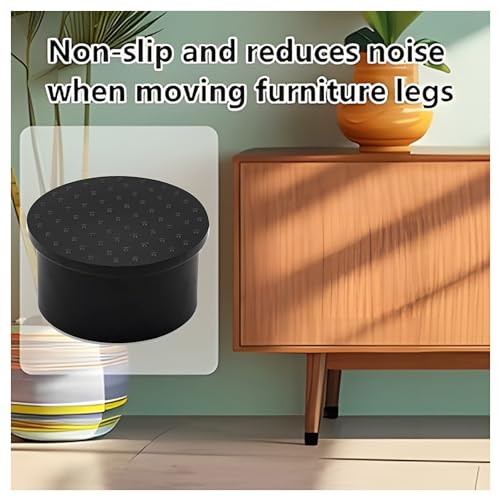 Image of 8 Pack 1.5 inch(38mm) Round Plastic Tubing Plug,Black End Caps for Metal Tubing,Hardware Plugs, Fences, Glide Protection from Chair Legs and Furniture
