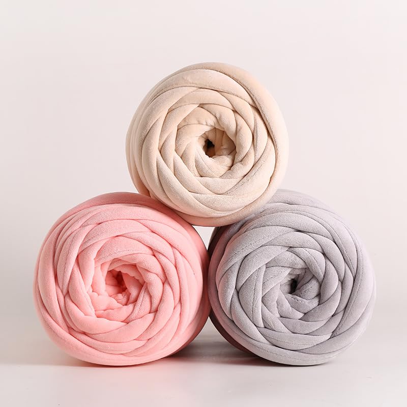 Chunky Chenille Yarn, Przędza dziewiarska poliestrowo-bawełniana z bawełnianym rdzeniem, wielokolorowa, 1 kg(13)
