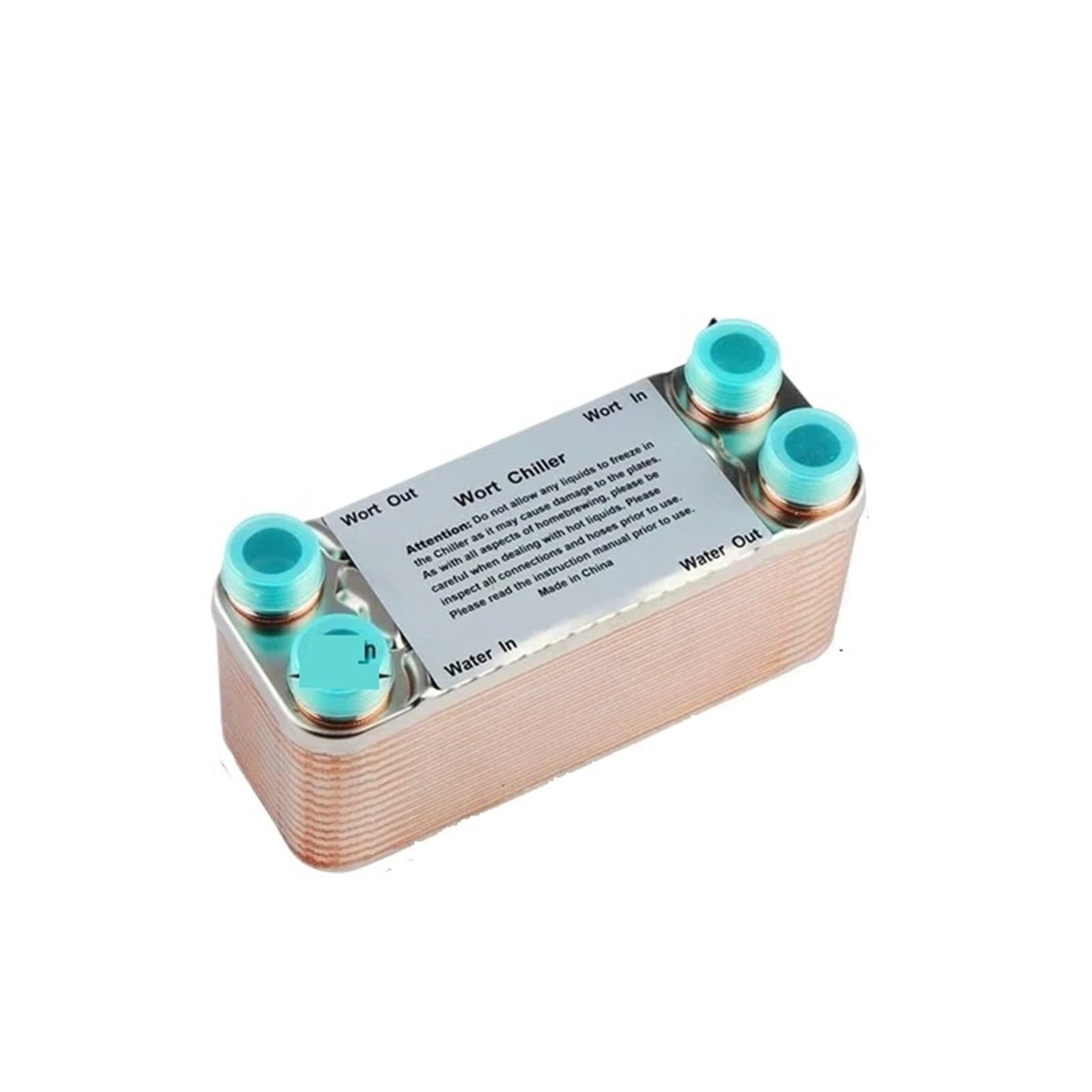 Domojt One Color Plate Heat Exchanger Stainless Steel Wort Chiller Plate Heat Exchanger With 30/40/60 Plates(30P)