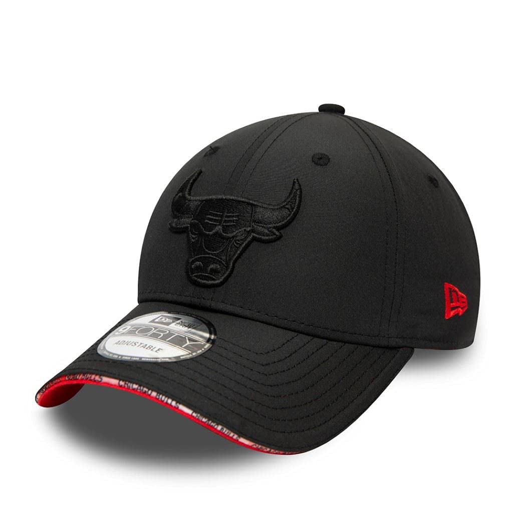 New Era Chicago Bulls Cap NBA Basecap 9Forty verstellbar Basketball Snapback Kappe Pipe Pop Schwarz - One-Size — image 1