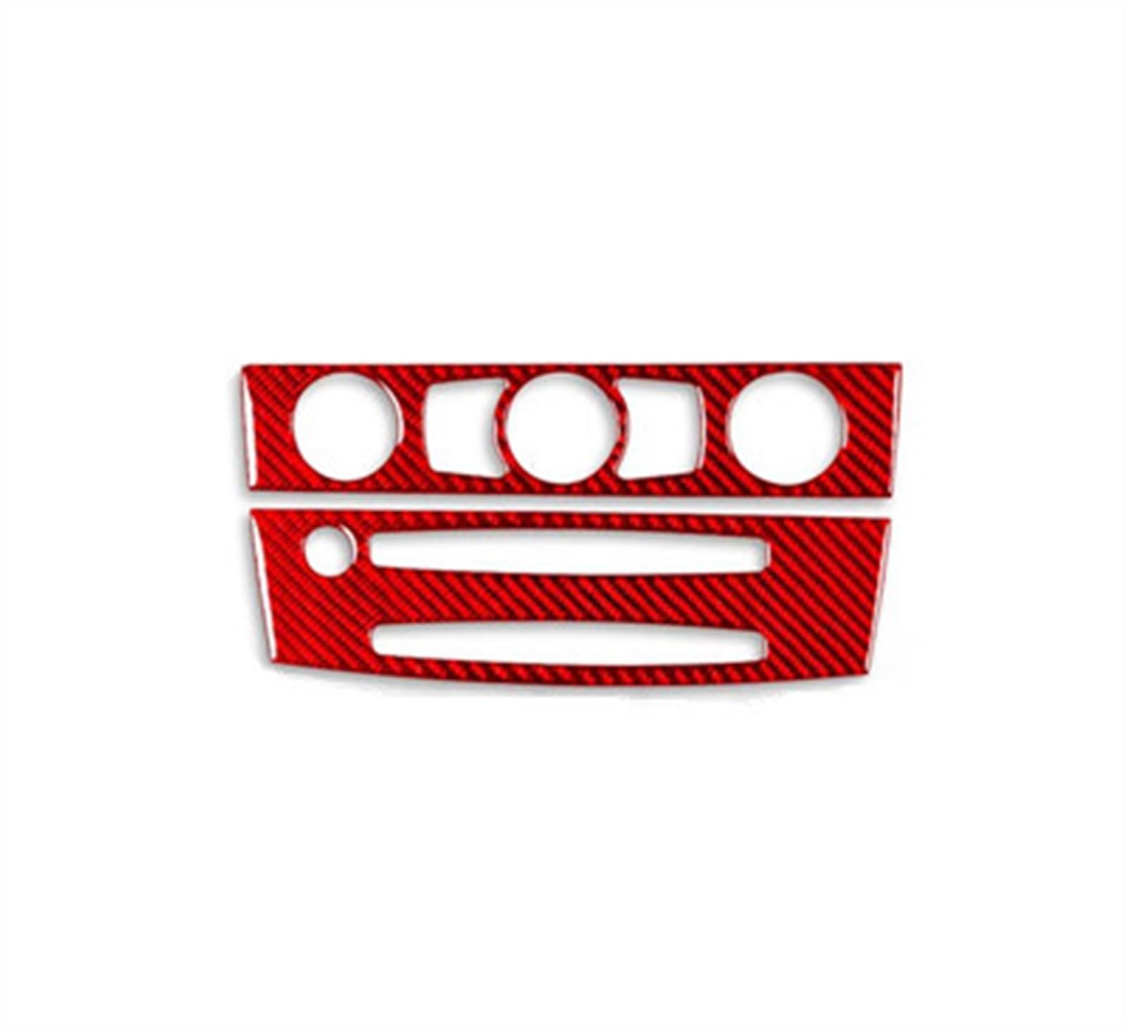 Piwine 15 Red Car Interior Accessories Cd Air Conditioning Control Panel Trim Decal Sticker For 5 Series E60 2004-2010