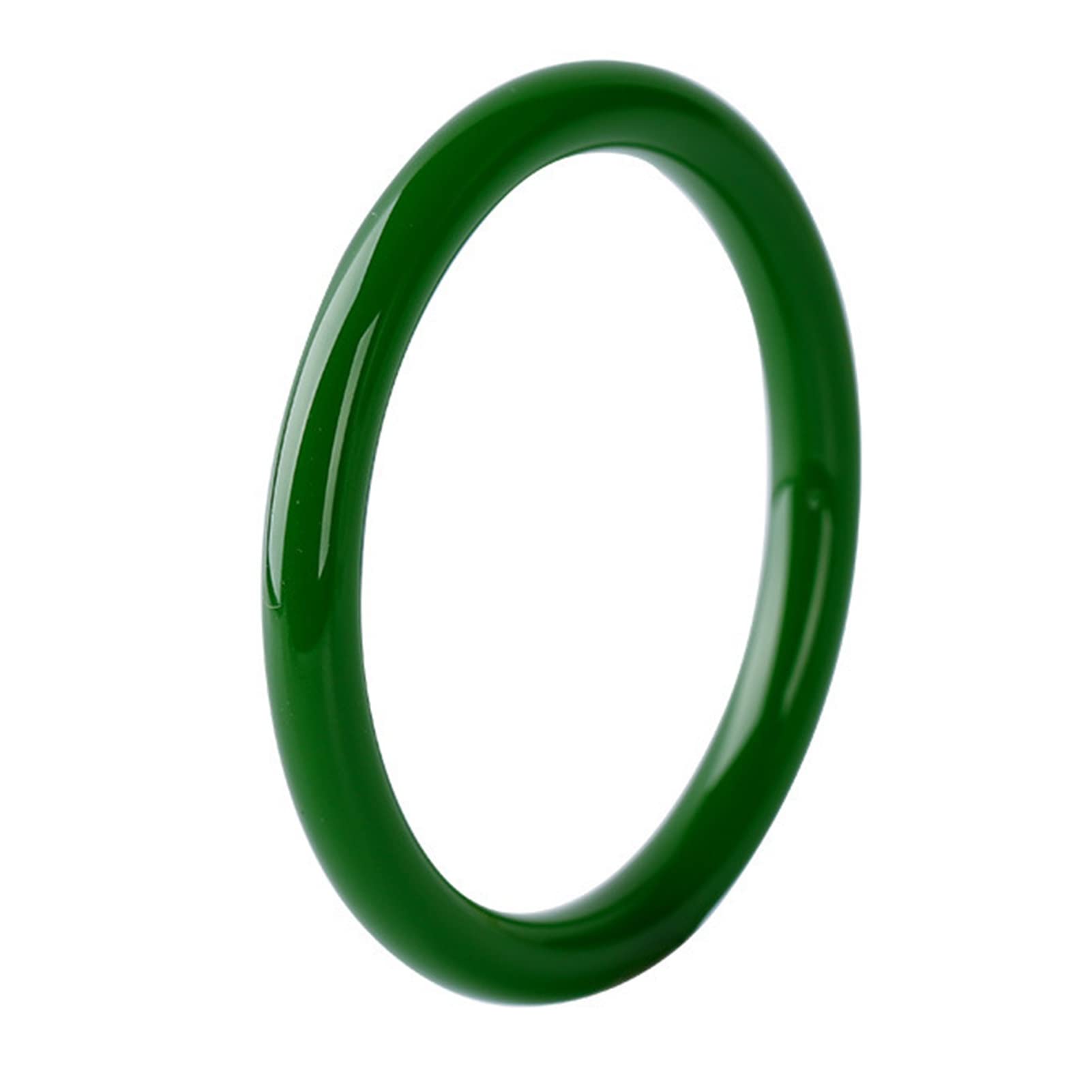 Jade Bangle Armband Chinese Stijl Natuurlijke Groene Jade Bangle Natuurlijke Jadeïet Jade, Natuurlijke Jadeïet Ijsgroene Armband Elegante Prinses Sieraden (Kleur: Groen, Maat: 61mm