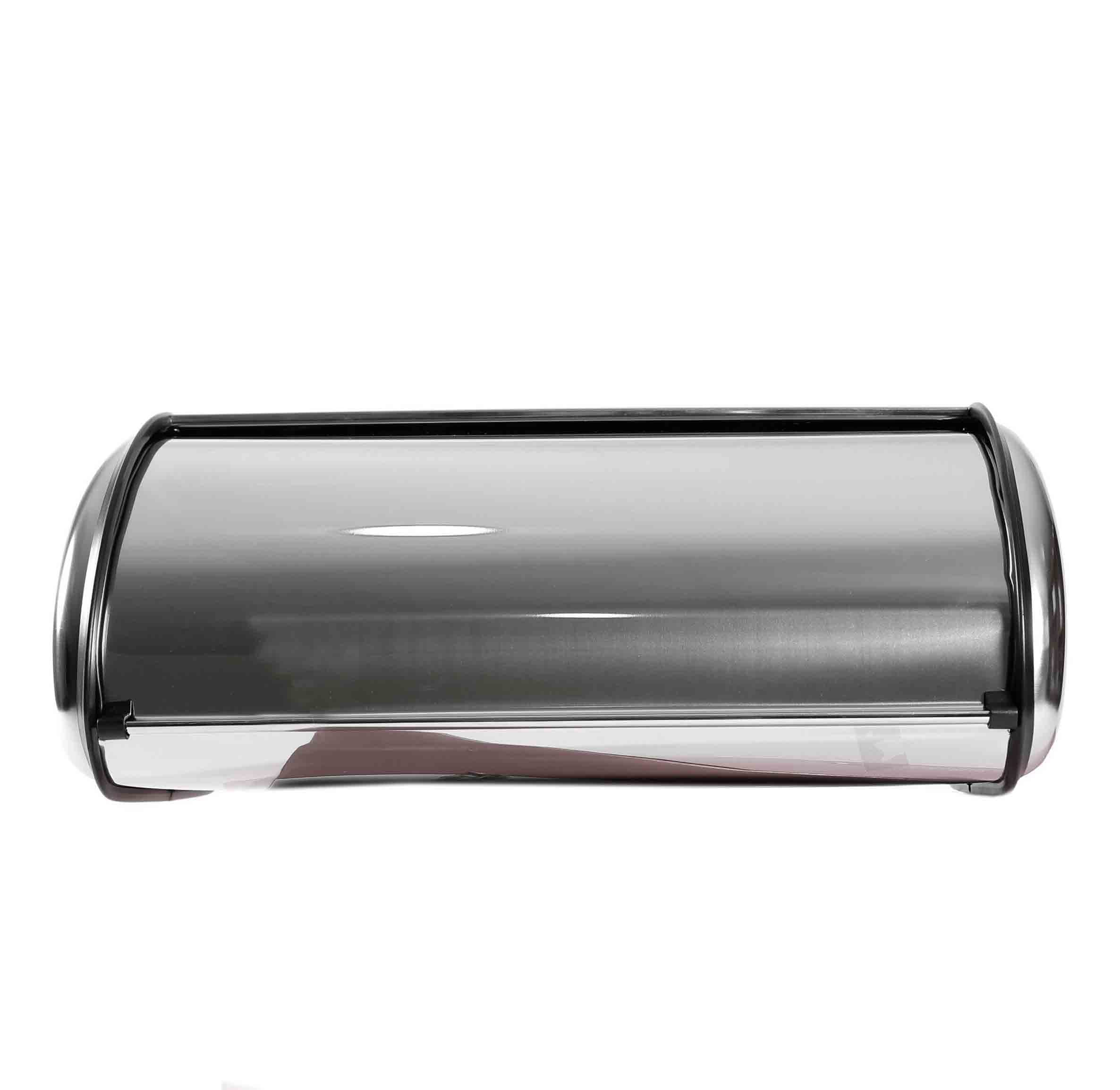The Secret Home - Panera de Sobremesa con Puerta Corredera - Alto: 18 cm x Largo: 43 cm x Profundo: 27 cm - Panera en Acero para Encimera - Recipiente Apto para Guardar Pan, Bollos, Bizcochos