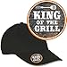 Produktbild AV Andrea Verlag Base Caps (King of The Grill 32889) mit Metall Flaschenöffner und 3D Etikett Doming