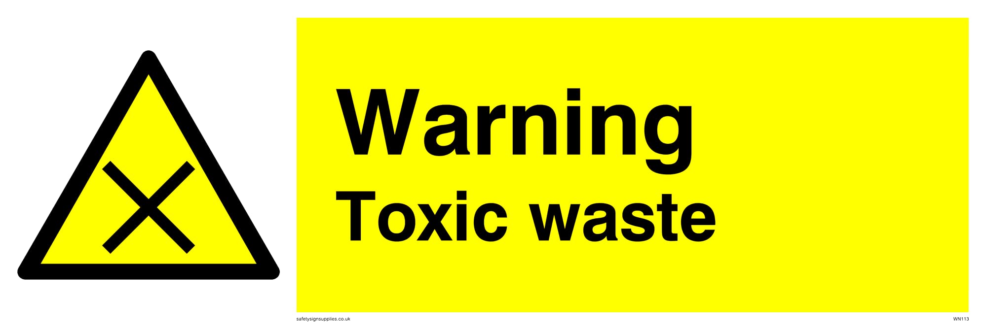 Pack of five - Toxic Waste Sign - 300x100mm - L31