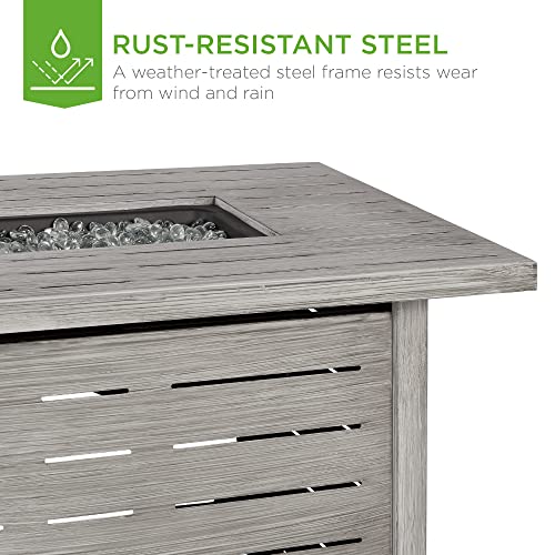 Best Choice Products SKY6216 Fire Pit Table 42In 50,000 Btu Rectangular Steel Propane Gas thumb #2