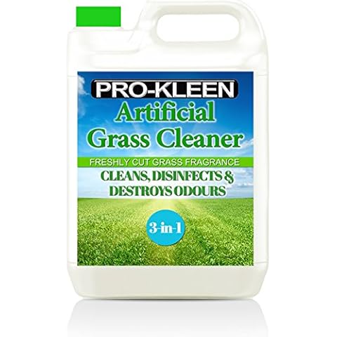 Pro-Kleen Artificial Grass Cleaner and Disinfectant - 5 Litre Super Concentrate: Makes 15 Litres - Perfect for Homes with Dogs. Cleans, Deodorises and Leaves a Fresh Cut Grass Fragrance (5 Litres) Cover