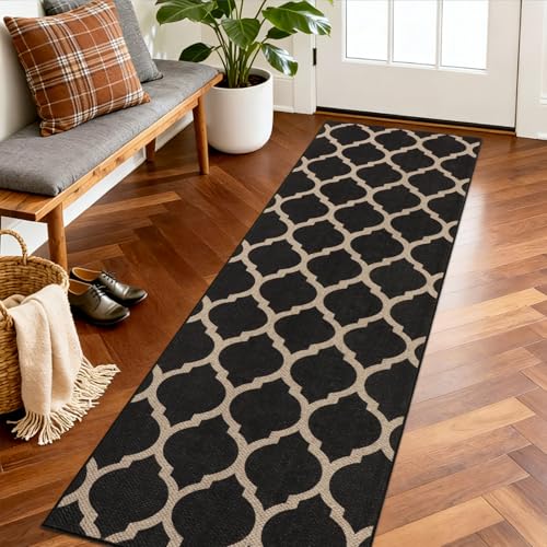 TUKDAK Weben Teppich Läufer Flur rutschfest 60x180cm, Waschbar Küchenteppich, Flurläufer Modern, Teppichläufer, Küchenläufer, Flur Teppich… – Ansicht 2