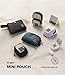 Ringke Mini Pouch Half Pocket, Small Bag for Universal Wireless Ear Buds, Durable Waterproof Keychain Backpack Accessories for AirPods Pro 3 & 2 & 1, AirPods 4 & 3 & 2 & 1 Case - Black