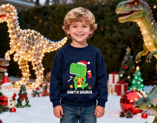 Image of EULLA Toddler Girls Christmas Sweatshirt Long Sleeve Snowman Deer Santa Claus Xmas Holiday Shirts for Kids Sweater 2-7 Years