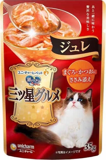 三ツ星グルメ　ジュレ　パウチ114食まとめ売りウエットフード　キャットフード セット品】ユニ・チャーム 銀のスプーン三ツ星グルメパウチ 国産