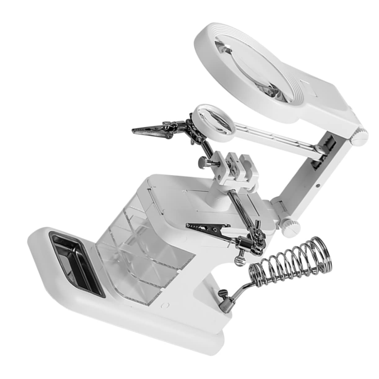 Station de soudage avec loupe et support bras articulé LED