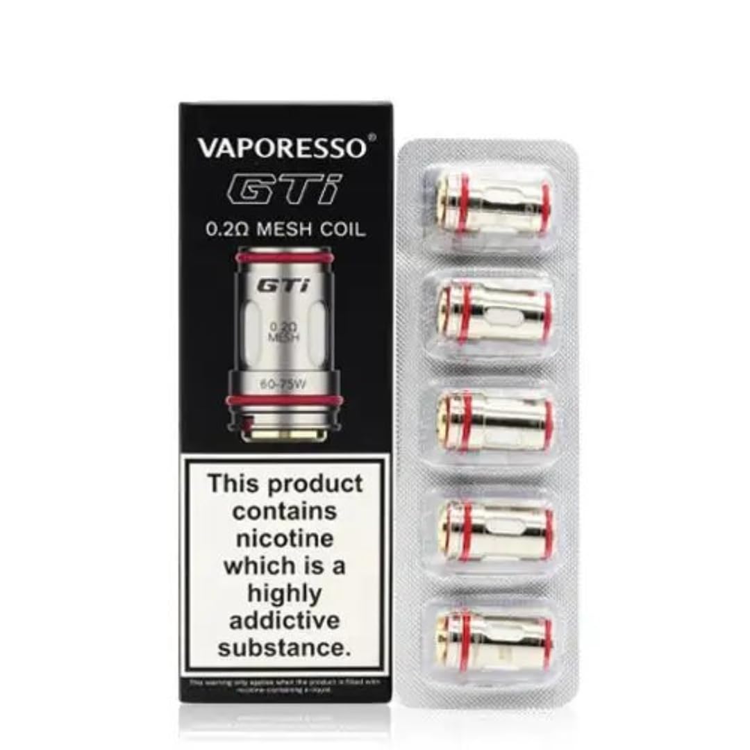 Vaporesso GTI Coils (0.2) - 5 Pack Available in 0.15,0.2,0.4,0.5Ω Compatible with Vaporesso iTank iTank 2 Target 100 200 Gen 200 Gen 80S iTank2 Version Kit - No Nicotine (0.2ohm)
